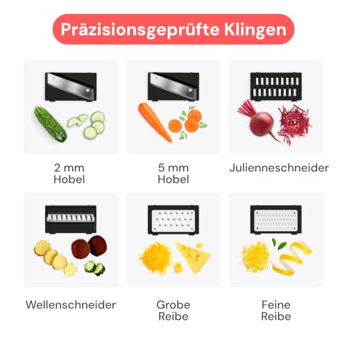 Fullstar Pro - 6-in-1 Mandoline Gemüsehobel, Julienneschneider und Reibe – Ansicht 4