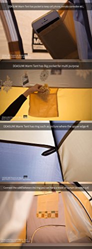 Ddasumi Warm Tent For Double Bed Without Floor (Grey) #TOP2