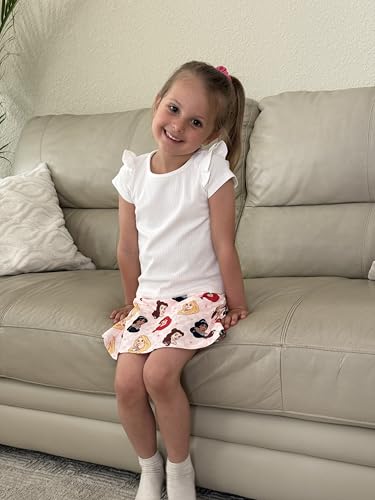 Image of Disney Stitch丨Frozen丨Princess丨Minnie Mouse Girls Skirts Inner Pocket Shorts + Scrunchie Athletic Golf Tennis Skorts 2-9Y