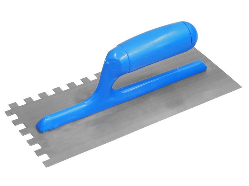 6PZ FRATTAZZO USA DENTATO SUP/DESTRO MANICO ABS BLU cm. 28x12 dentatura mm. 7x7