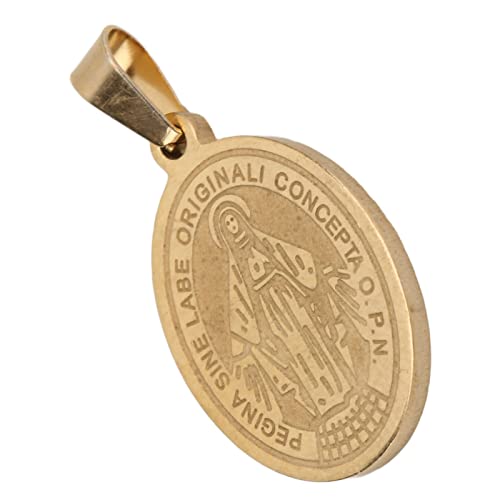 Medalha católica, design de detalhe de colar amuleto criativo fácil de manter para uso diário na fab