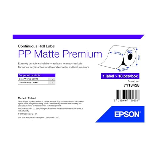 Preisvergleich Produktbild Epson 7113428 Druckerpapier, Weiß, 18 Stück