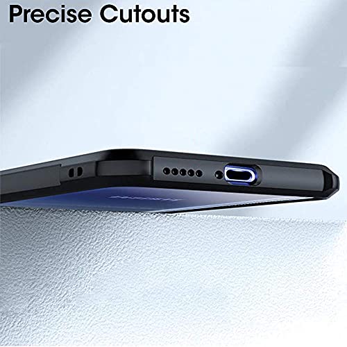 Image of Dashmesh Shopping Plastic Shockproof Crystal Clear Back Cover Case for Samsung Galaxy A70 | 360 Degree Protection | Protective Design | Transparent Back Cover Case (Black Bumper)