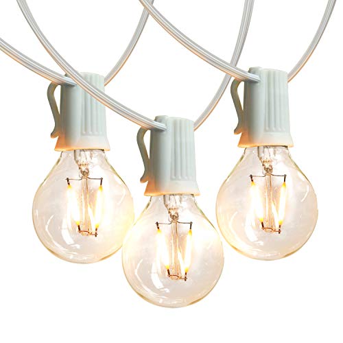 Brightech Ambience Pro LED String Lights - 26 Ft Commercial Grade Patio Lights Outdoor Waterproof - Globe Porch String Lights for Outside, Backyard - 1W Vintage Edison Bulbs, Shine Bright, White #1