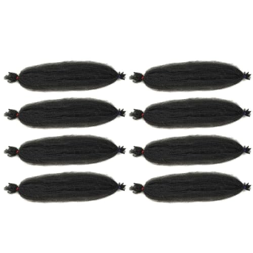 Peluca afro sintética de fibra resistente al calor Homoyoyo de alta durabilidad con 8 piezas