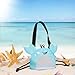 YSGSMOM Kids Mesh Beach Bag, Cute Crab-Shaped Seashell Collecting Bag with Adjustable Strap, Sand Toy Bag for Holding Sea Shell Beach Toy,Blue