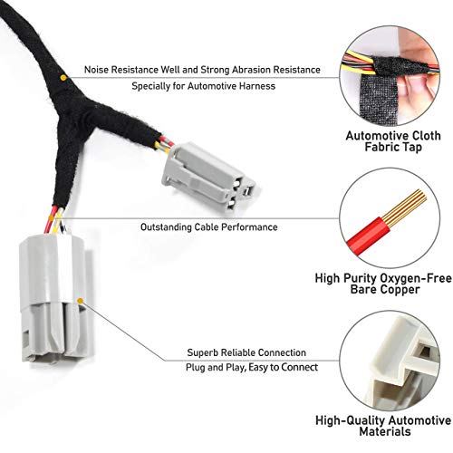 Eway 12 Volt Power Adapter For Gm Chevrolet Buick Cigarette Lighter Power Plug/Cord Wire Harness For Add Device Cb Radio, Radar Detectors, Portable Gps, Dash Cam, Phone Mount, Front/Rear View Camera #TOP4