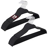 ELONG HOME Non-Slip Rubber Coated Hangers, 20 Pack Durable Space Saving Clothes Hangers with Strong Metal Hook, Slim & Sturdy Design for Coats, Shirts, and Dresses
