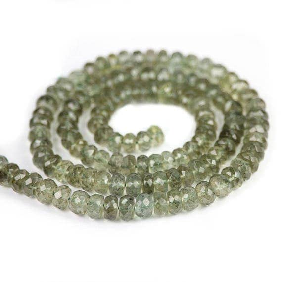 Aigue-marine mousse perles facettées 4-5mm de qualité gemme supérieure pour bijoux