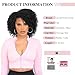 Quantum Love Short Kinky Curly Wigs Side Part Afro Curly Wig for Black Women Twist Out African American Synthetic Wigs (Black 6 Inches)
