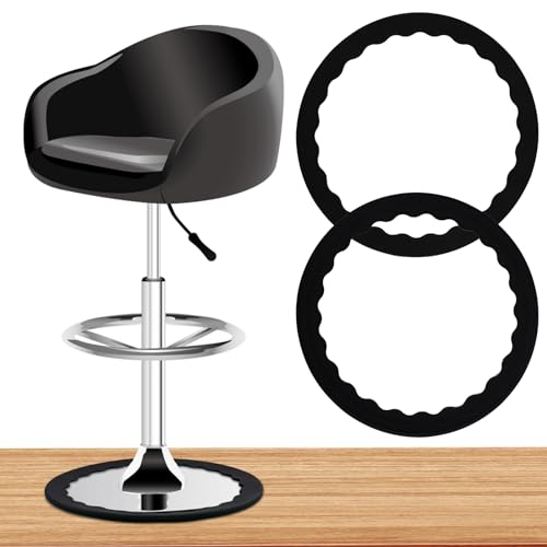 2pcs Anneau de Protection des Pieds de Tabouret de Bar pour 36,83 à 41,91cm Base Ronde, Antidérapante Housse Silicone pour Tabouret de Bar Pas de Bruit Ni de Rayures...