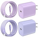 WQK iPhone Charger Fast Charging Apple MFi Certified 2 Pack 20W PD USB-C Power Adapter with 6 FT USB C to Lightning Cable Compatible with iPhone 14 13 12 11 X XR 8 7 6 6s and More, WQK-CL01