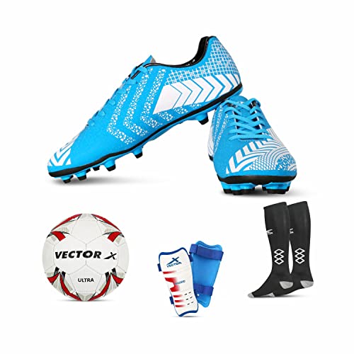 Image of Vector X Gravity Shoe, Football,Pair of Shin Guard & Pair of Stockings Combo kit