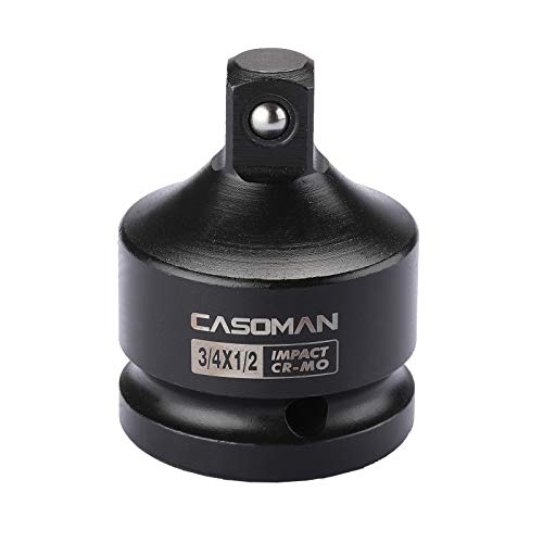 CASOMAN 1-Inch Drive F to 3/4-Inch (M) Impact Adapter, Cr-Mo Steel, 1"F to 3/4"M Socket with Friction Ball, Exceeds ANSI Standards 1"F x 3/4"M