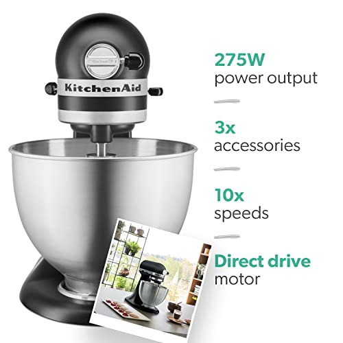 KitchenAid Classic Mixer 4.3L Matte Black 5K45SSBBM - Image 2