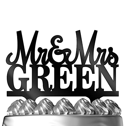 Custom Personalized Mr & Mrs Wedding Cake Topper With Your Last Name Acrylic Cake Topper for Special Events