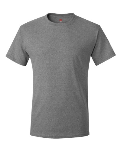 Hanes Mens Tagless 100% Cotton T-Shirt, Large, Oxford Grey