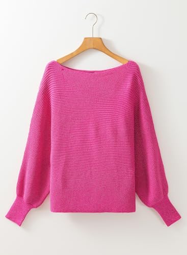 Image of Dokotoo Women's Sweaters Off The Shoulder 2025 Fall Batwing Casual Loose Fashion Sweater Pullovers