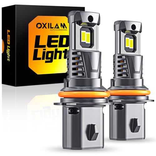 OXILAM 2024 Newest 9007 LED Bulb, 30,000LM 800% Super Brighter, 20 Years Lifespan, Wireless 1:1 Size 5 Mins Installation, HB5 9007 LED Bulbs High/Low Beam 6500K White, Canbus Ready, 2 Pack