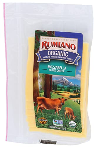 Rumiano Organic Mozzarella Cheese, Sliced, 6 Oz #TOP3