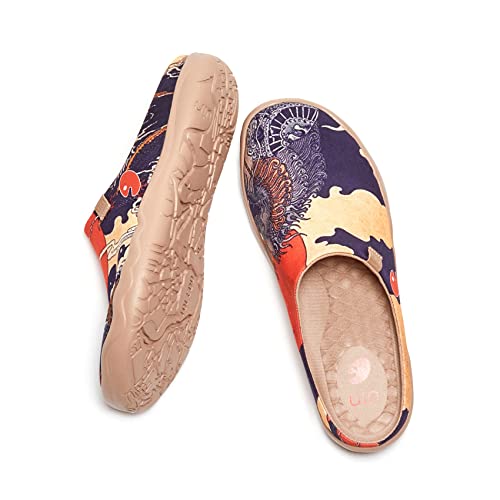 Uin Men's Slipper Loafers Lightweight Comfort Mules Walking Casual Household Slip Ons Art Painted Travel Shoes Creature（10） #TOP2