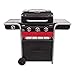 Char-Broil Gas2Coal® 330 Hybrid Grill - 3 Brenner Gas & Kohlegrill mit Seitenbrenner, Schwarz. & Amazon Basics - Gasgrill-Abdeckung - Mittel, Schwarz