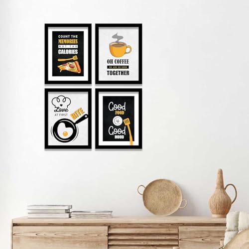 Image of kotart - Restaurant Quotes Wall Posters with Frame - Framed Posters for Kitchen Restaurant Cafe Wall Decor - Restaurants Frames for Decoration (13 x 17 inch, Framed) Set of 4 (Art 5, Big)