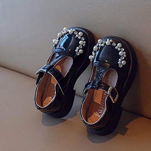 Fashion four seasons children's shoes girls flat thick bottom non-slip round head pearl color girls lace-up boots4