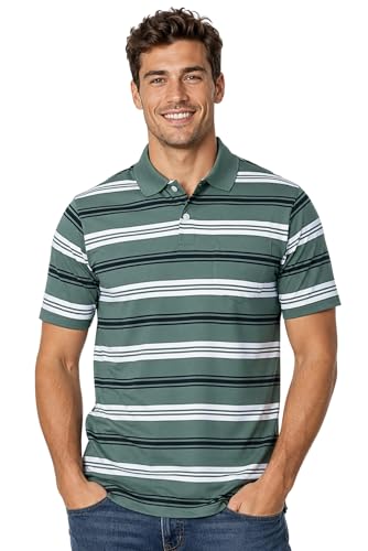 Image of SANE ORIGINALS Half Sleeve Polo T-Shirt for Men with Pocket || Stripe Collar and Pocket T-Shirt for Men Half Sleeves