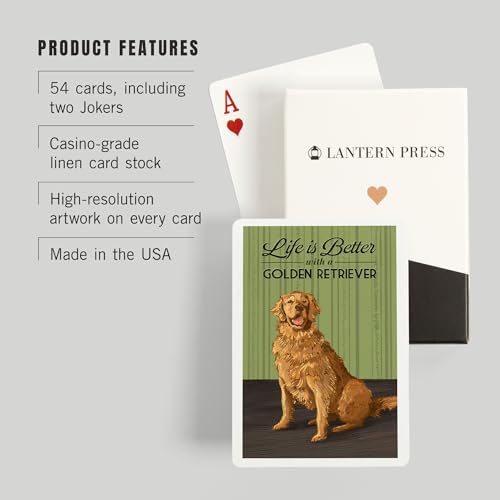 Baraja de Cartas Póker Golden Retriever 52 piezas miniatura 3