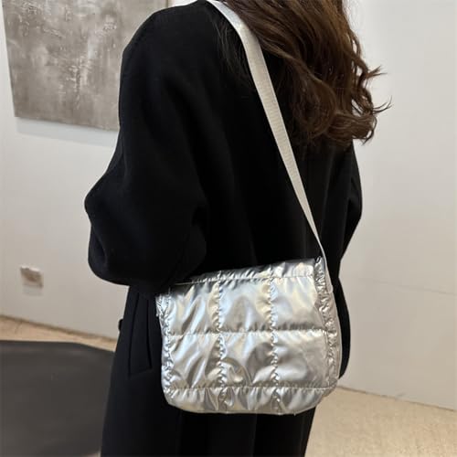 Mini Quilted Crossbody Bags for Women Puffer Shoulder Bag Puffy Tote Bag Lightweight Puff Purse Hobo Carryall Handbag3