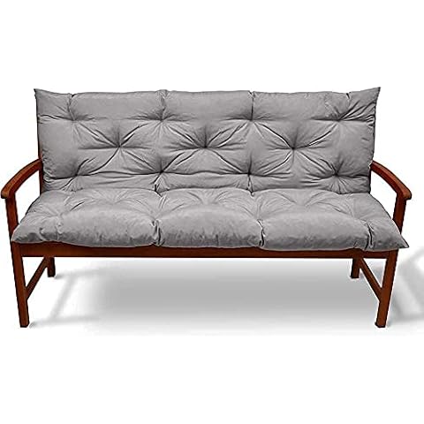 QiuiuQ Ultra thick bench cushion Back cushion 2 3-seater garden swing Hammock cushion Comfortable long sofa Seat cushion Washable Large replacement mattress Cover