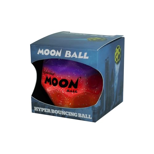 Waboba Moon Ball – am Höchsten Springender Gummiball – Patentiertes Original-Design – Ballkrater Erzeugen beim Aufprall EIN knallendes Geräusch – Leicht Greifbar – Flummies für Kinder - Sunset - 65mm
