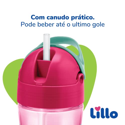 Lillo Copo Evolution com Canudo 300ml - Rosa
