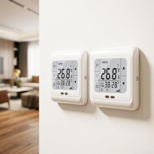 Thermostat numérique LCD 230V 16A programmable pour chauffage au sol - 4