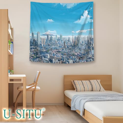 U-SITU タペストリー 壁掛け 壁飾り 可愛い 動物 風景 オシャレ 背景 多機能 布ポスター インテリア 雰囲気転換（サイズ：長240cm x 幅240cm）GTWH2811H [2]
