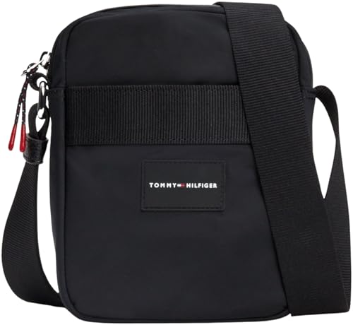 Sac reporter mini Tommy Hilfiger noir en nylon fonctionnel pour homme