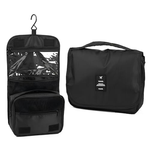 Beauty Case da Viaggio Appendibile – Organizer Toiletry Bag Uomo Donna – Impermeabile, Multi Scomparto, Compatto e Capiente