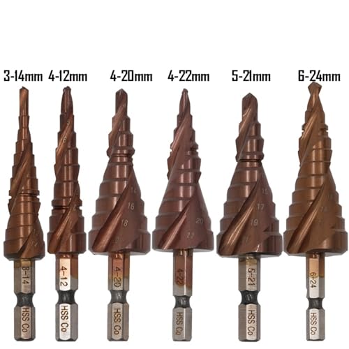 Foret à métal à tige hexagonale en acier robuste pour perçage étagé de 3 à 12 mm - 3