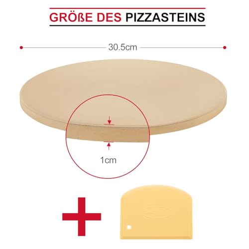 Pizzastein Unicook rund 30,5 cm für Backofen und Grill