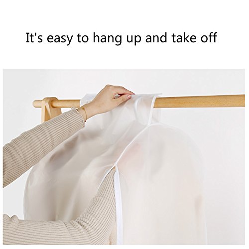 2PCS Zipper Dust Clothes Cover Waterproof Clothes Storage Wardrobe Suit Bags Closet Hangers Case Clothing Cover Dust Bag Hanging Organizer 2PCS - Image 4