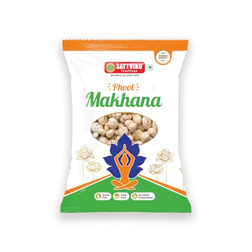 Image of Sattviko Premium Phool Makhana, 100g | Raw Plain Fox Nuts for fasting