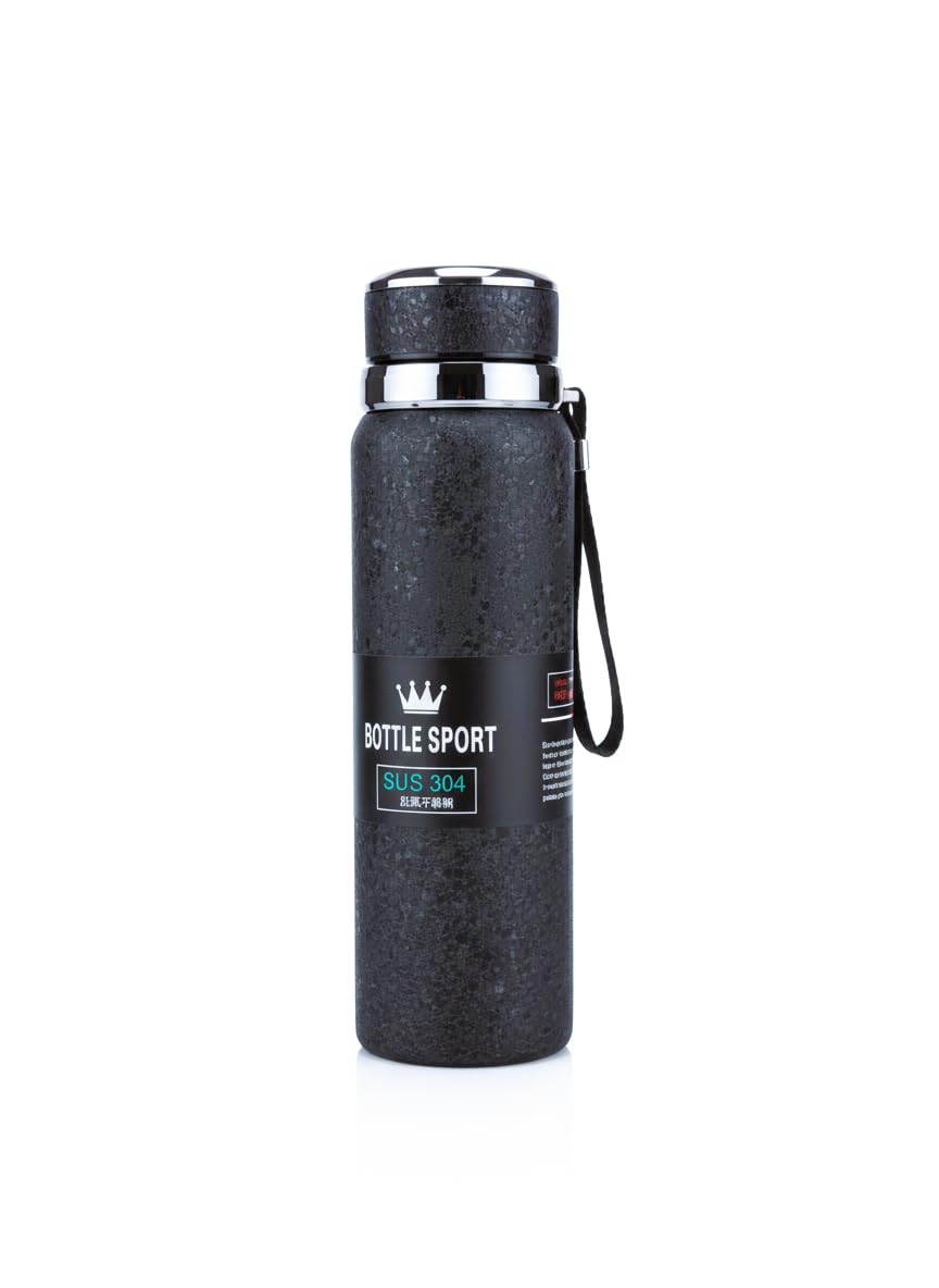 35oz/1000ml Matte Finish Thermal Steel Water Bottle Hot/Cold Drink Travel Flasks Multi Pupose (Navy Blue)