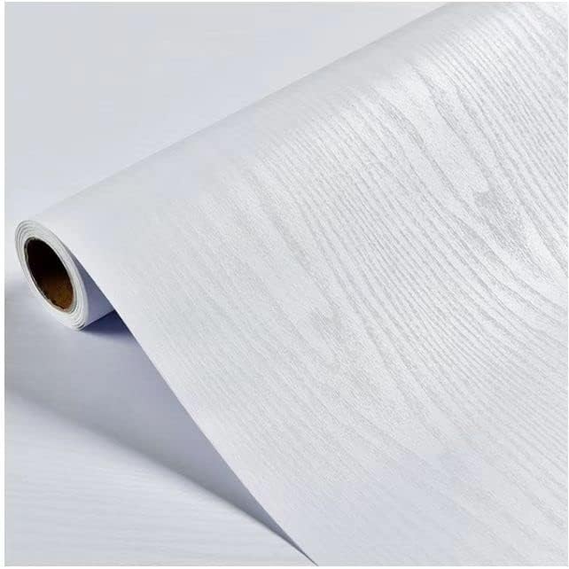 White Wood Wallpaper 40x300cm Peel and Stick Wallpaper, White Wood Self