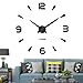 VANGOLD Wall Clock Oversized Wall Clocks for Living Room Decor, Decorative Wall Clocks Battery Operated (Black Home Decoration)