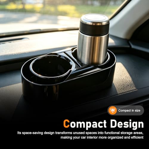 Portavasos Doble ABS para Consola Central de Auto Negro miniatura 4