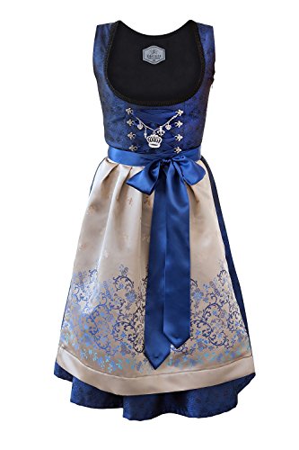 Edelnice Trachtenmode Bayerisches Damen Midi Dirndl Kleid 2-teilig +...