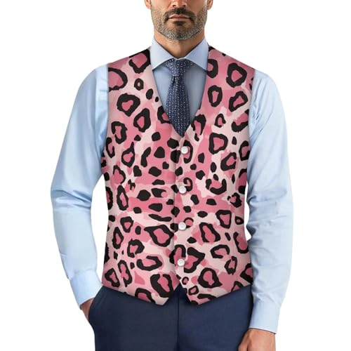 Men's Formal Suit Vest Fit for Business or Casual Dress Slim Fit V Neck Waistcoat Vest