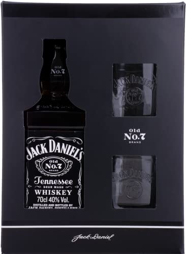 Jack Daniel's Tennessee Whiskey 40% Vol. 0,7l in Geschenkbox mit Rocking Gläsern – Bild 2