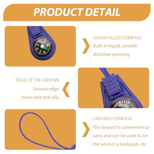 Button Compass Bulk Kit, 45 Pack Assorted Mini Compasses for Team Activities, Outdoor Navigation, Group Events, Emergency Preparedness, 9 Colors for Hiking, Camping & Travel